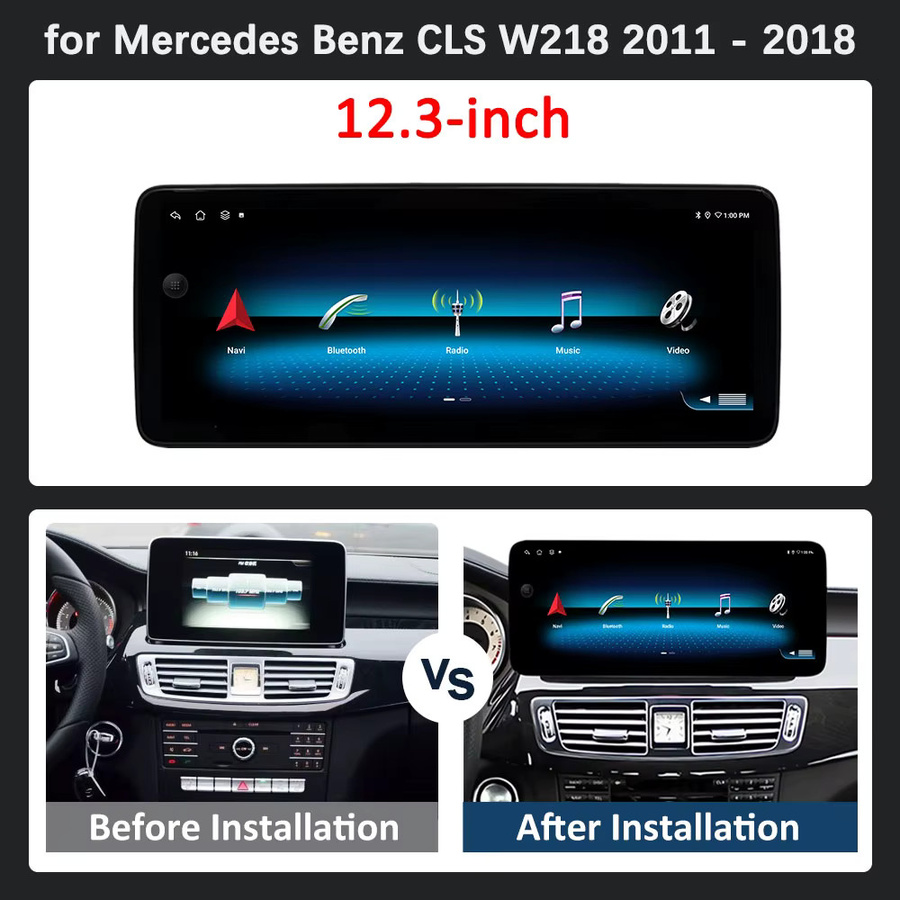LIARO-NAVI Multimedia-Navigationssystem für Mercedes Benz CLS W218 (2011 - 2018) mit Android 16, Carplay, GPS, Bluetooth und 4G in Schwarz - Bild 6