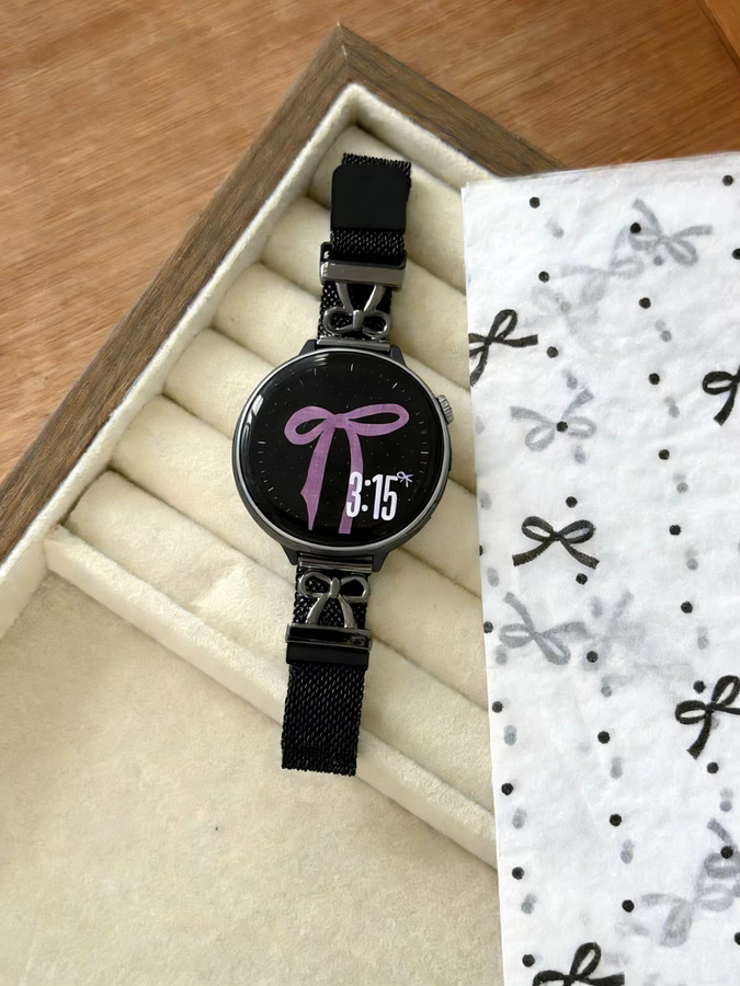 iwujiao Uhrenarmband Edelstahl, Schwarz - Bild 1