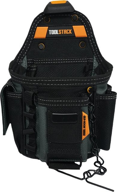 TOOLSTACK Multifunktionale Elektrikertasche in Schwarz mit Gürtel und Schnellhaken zur Werkzeugaufbewahrung - Bild 1
