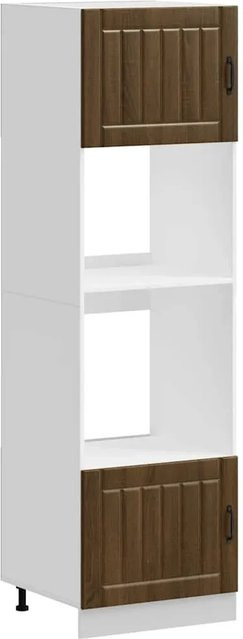 vidaXL Lucca Herdumbauschränke 2er-Set in Braun Eichen-Optik, B/T/H: 60 x 57 x 207 cm - Bild 1