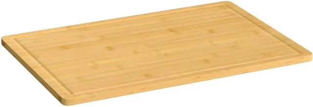 vidaXL Schneidebrett aus Bambus mit Saftrinne, Braun, B/T/H: 60 x 40 x 1,5 cm - Bild 1