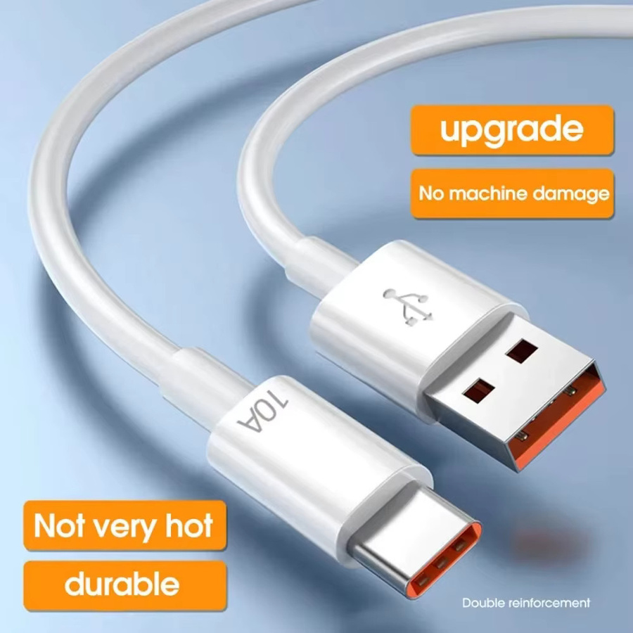 NNBILI USB-C Typ C Super Schnelles Ladekabel und Datenkabel 10A 100W in Weiß für Huawei und andere kompatible Geräte - Bild 2