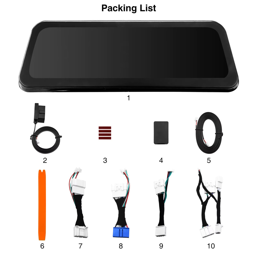 Navmaker Head-Up-Display für Tesla Model Y, Kombiinstrument und Frontdisplay mit Carplay-Tachometer, Schwarz - Bild 5