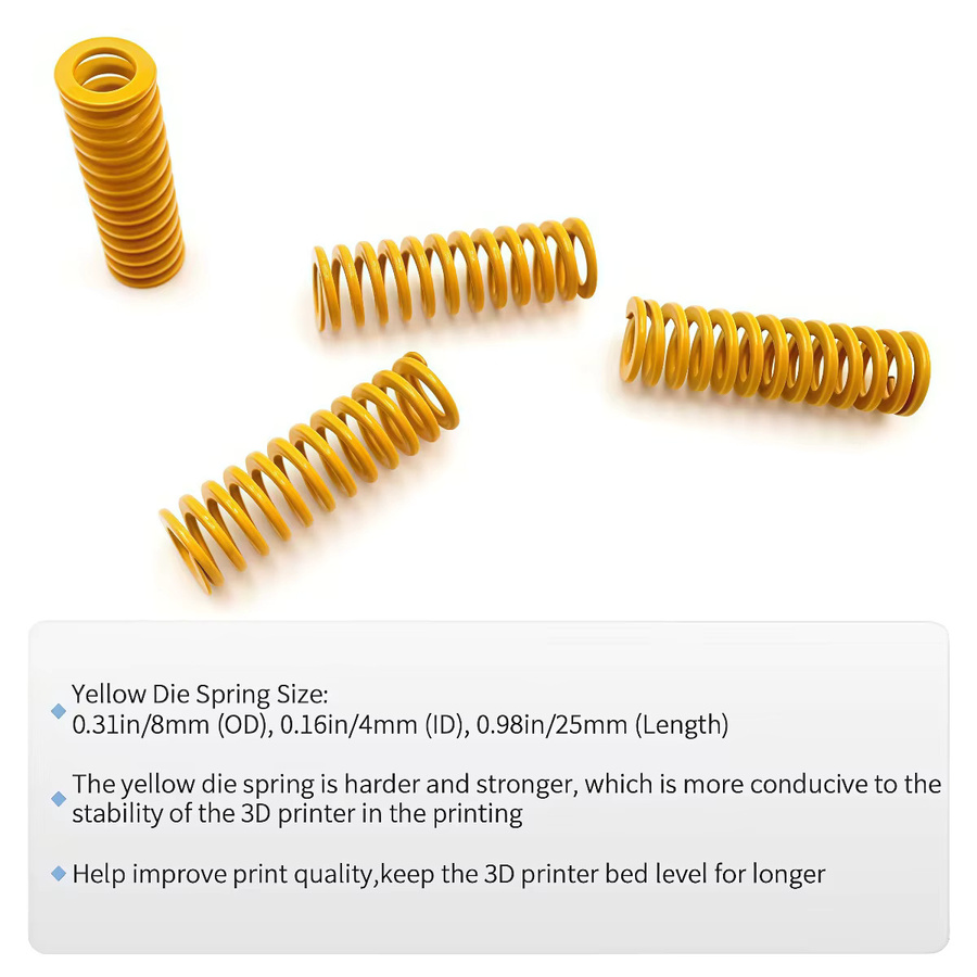 Creality 4-teiliges Set aus Silikon-Bettnivelliersäulen und Heizbettfeder für Ender-3, Ender-3 Pro, Ender-3 V2, 3S sowie CR-10 und CR-10S - Bild 2
