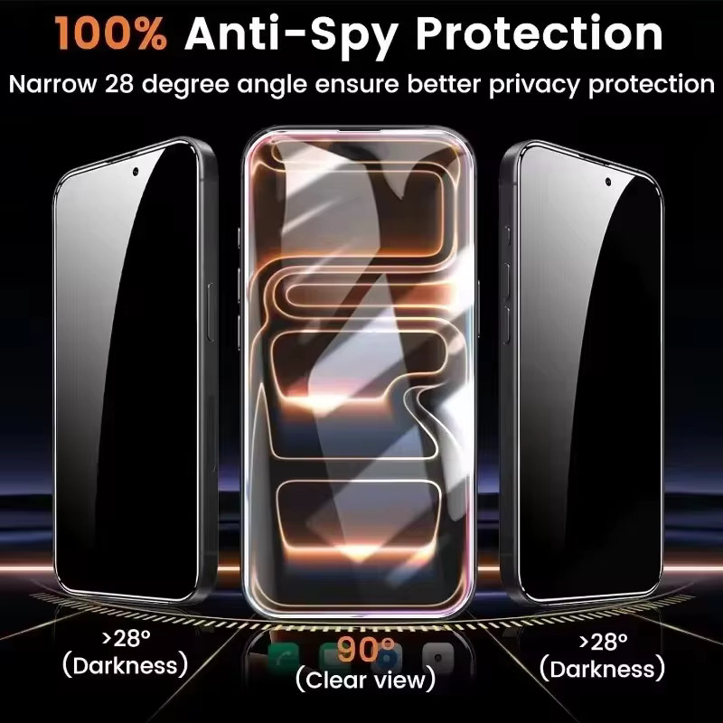 Sichtschutzfolie Anti-Spy Glas für Apple iPhone Modelle in Transparent - Bild 3