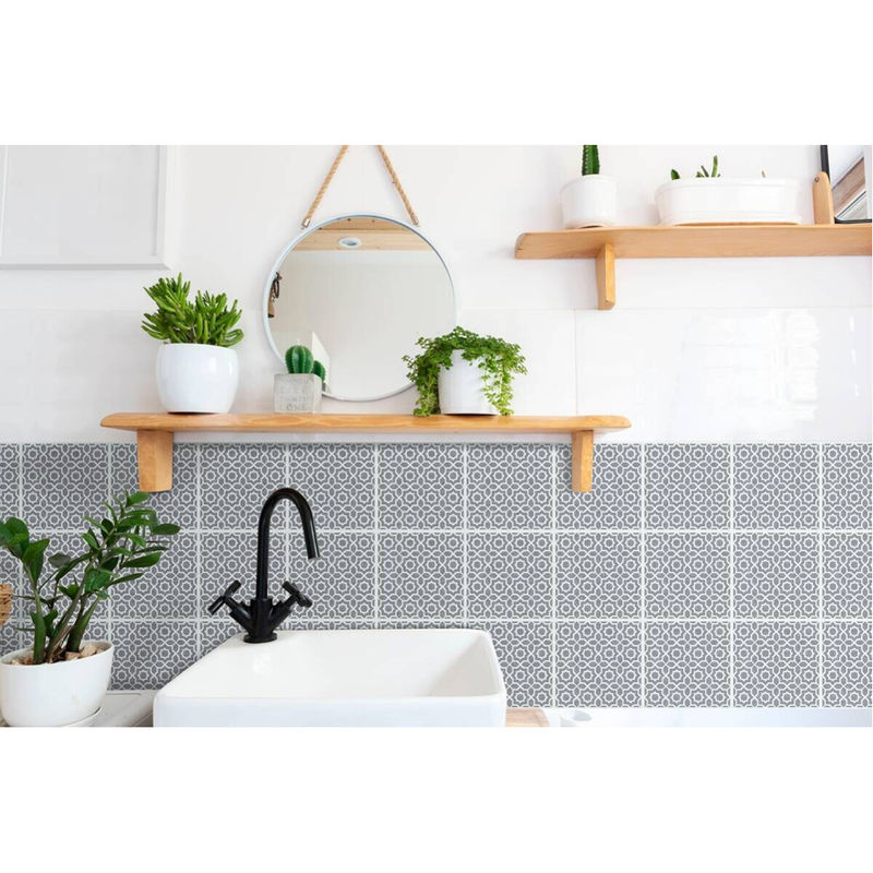 d-c-fix Selbstklebende Wandfliese Geometric Grau B/H: 15,25 x 15,25 cm - Bild 4