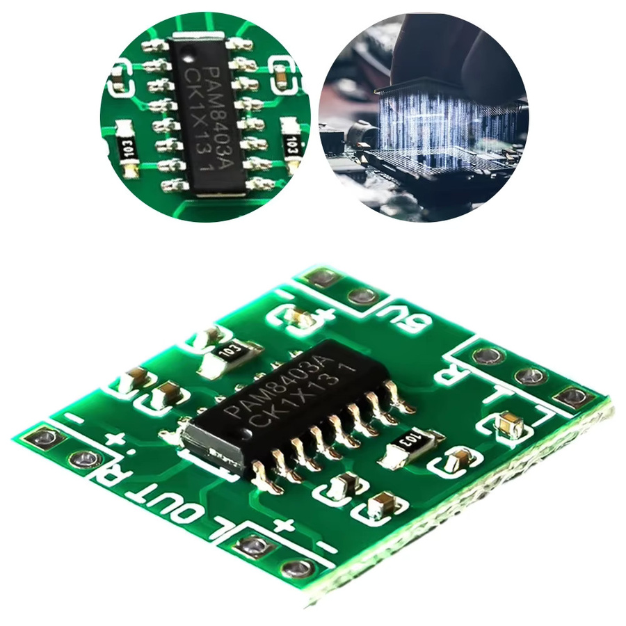 VKTECH Mini PAM8403 Audio Verstärker Platine 2 Kanäle 3W Klasse D für Arduino, Grün - Bild 5