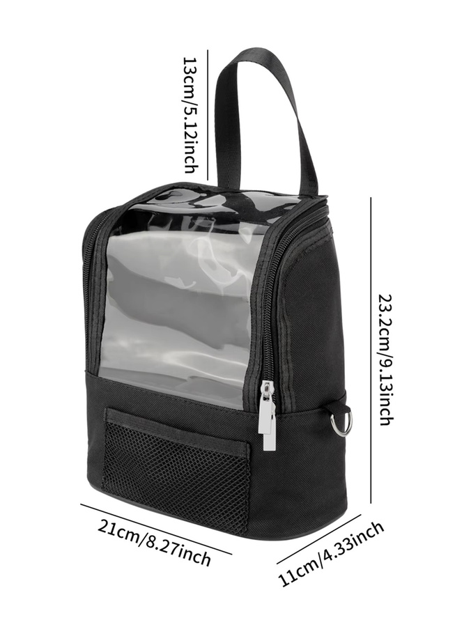 RANCAI Make-up-Organizer-Tasche, PVC, schwarz, diagonal - Bild 3