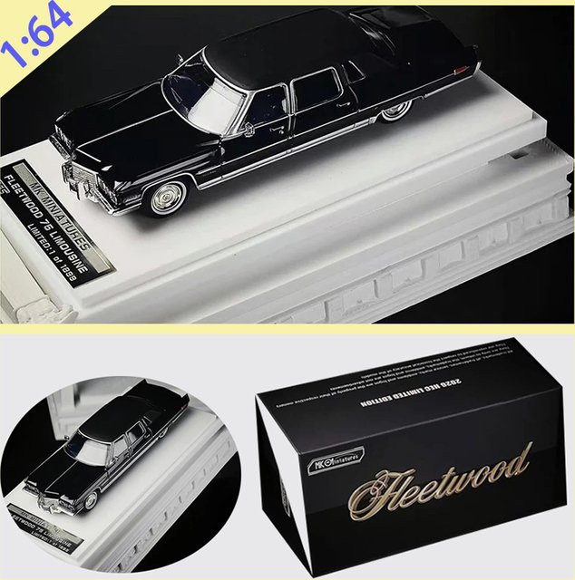 WELLY Cadi Fleetwood 75, Automodell, 1:64 Maßstab, Metall, Schwarz - Bild 1