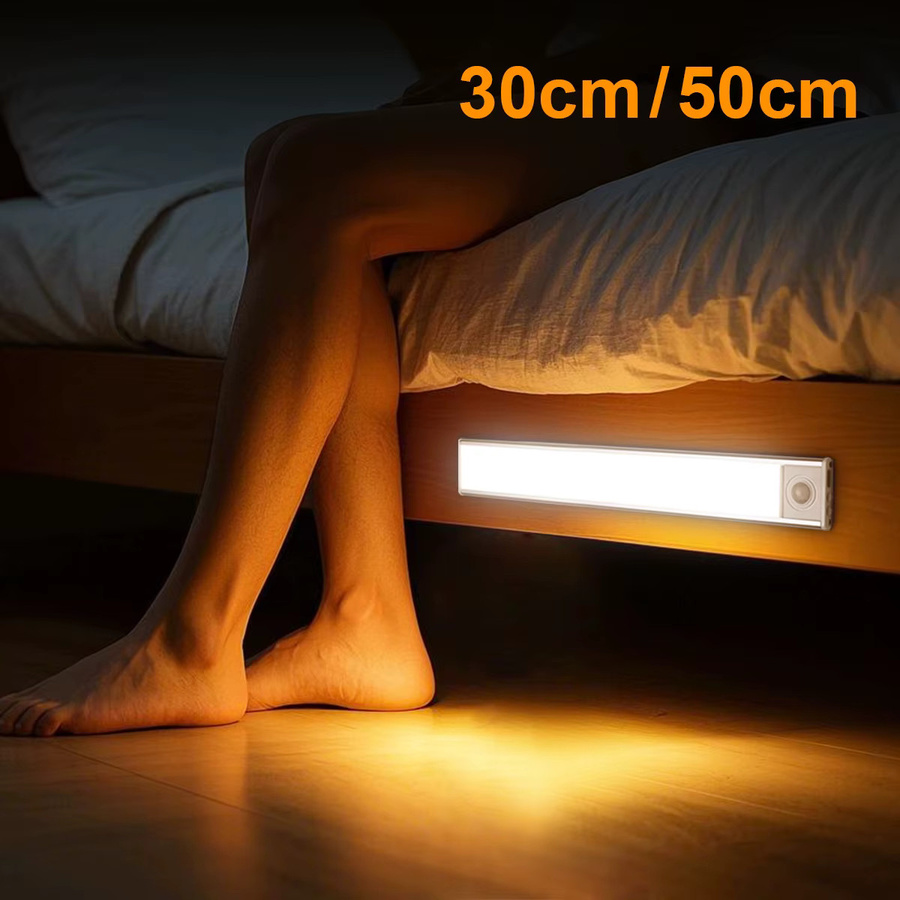 MALITAI LED Bewegungsmelder Lichtleiste aus Aluminium mit USB-Aufladung und Magnetbefestigung, Weiß - Bild 3