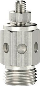 Riegler Schalldämpfer mit gesintertem Dämpferelement und ES-Gehäuse in Silber, Anschluss G3/8 - Bild 1