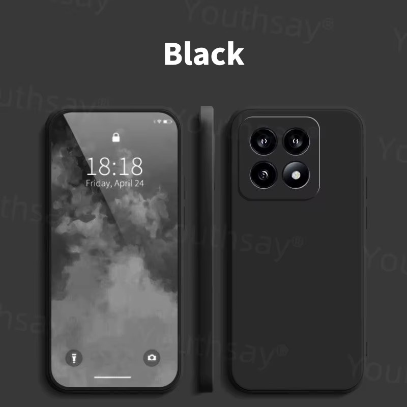 Luxus Silikon Schutzhülle für Xiaomi 17 in Schwarz mit Flüssig-TPU-Effekt - Bild 2