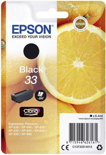 Epson Druckerpatrone T3331 Original Tinte in Schwarz und Orange - Bild 1
