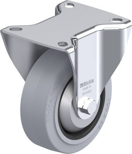 Blickle Bockrolle B-POEV 100R-SG-FA aus Stahl und Kunststoff, grau/schwarz, Rad-Durchmesser: 100 mm, Tragfähigkeit: 200 kg - Bild 1