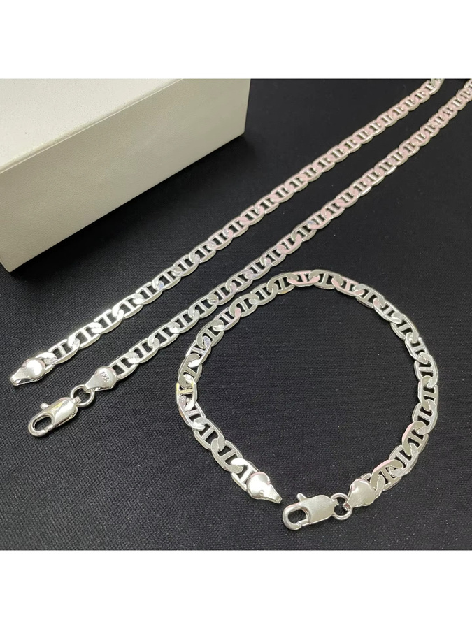Schmuck-Set 925 Silber, 6 mm, Unisex - Bild 5