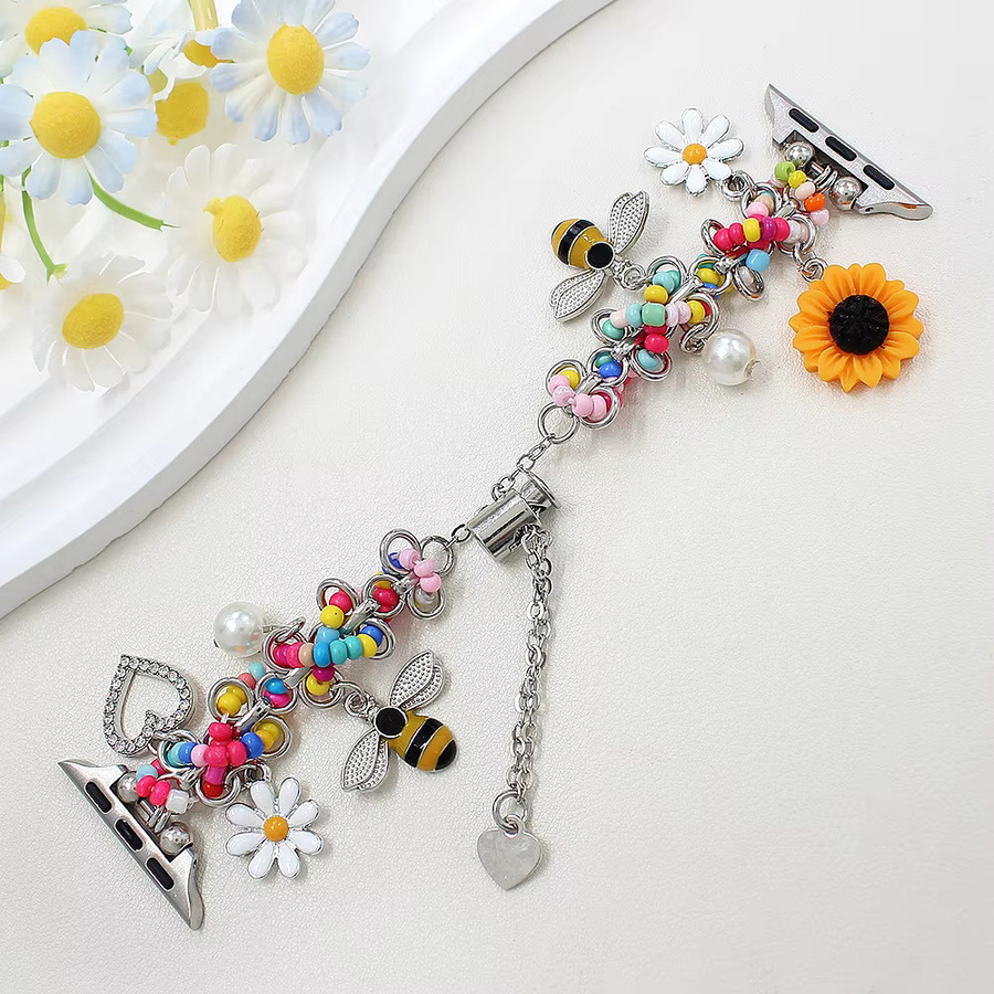 iwujiao Armband für Apple Watch, Edelstahl, Damen, Perle - Bild 2