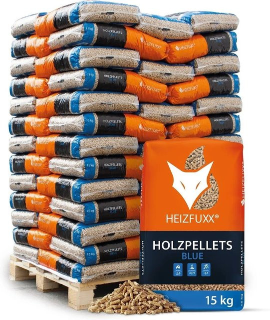 Heizfuxx Holzpellets Blue enplus A1, 975 kg Palette (65 x 15 kg) - Bild 1