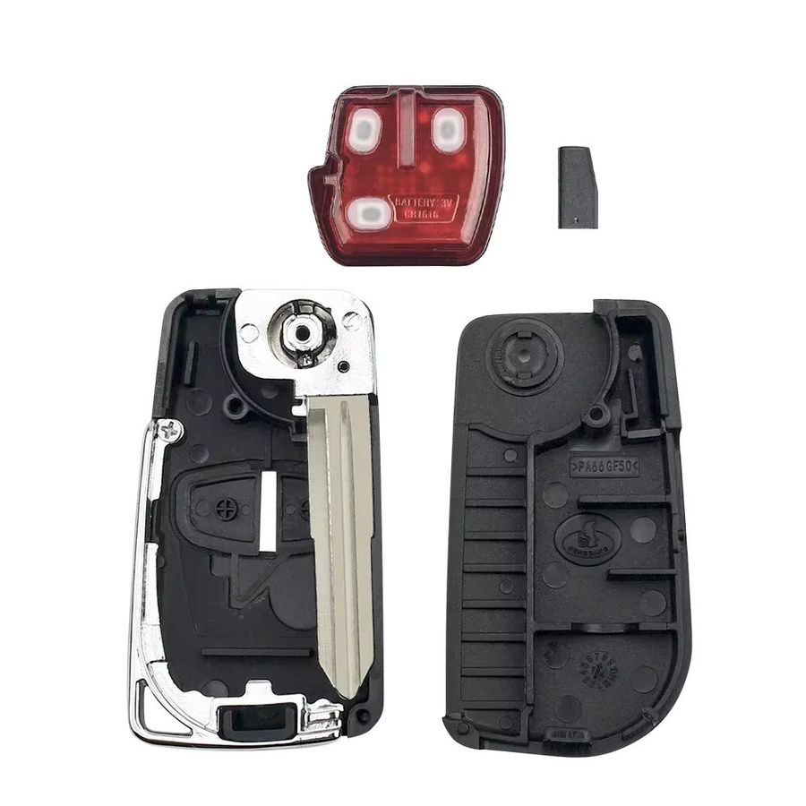 KEYYOU Auto Fernbedienung Schlüssel mit 2/3 Tasten 433 MHz ID46 für Mitsubishi Lancer Outlander Pajero MIT11/ MIT11R Schwarz - Bild 3