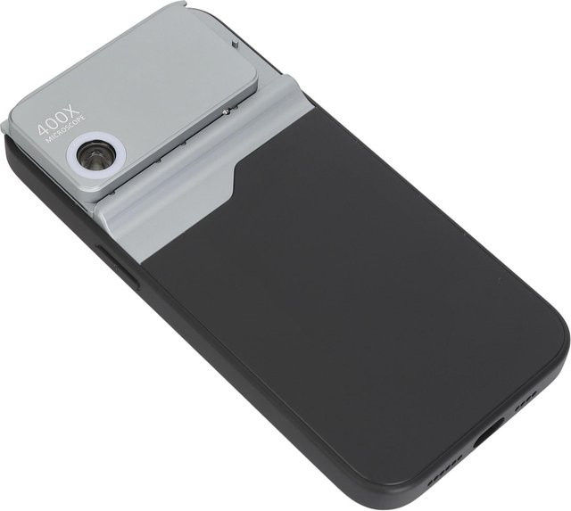 Shoemst 400X Handy-Mikroskop mit LED-Licht und HD-Optischer Linse in Grau - Bild 1