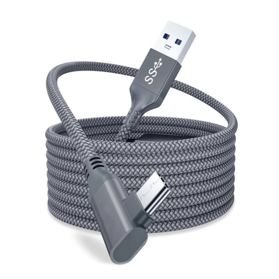 Meta Oculus Quest 2 Verbindungskabel USB-A auf USB-C für VR Headset in Schwarz und Grau, Länge: 3,5 m - Bild 6