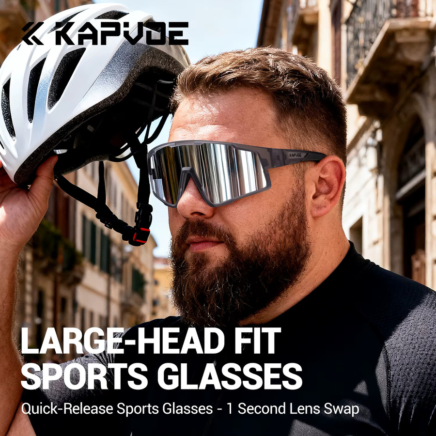 KAPVOE Sonnenbrille, Radfahrbrille, Photochrom, Vollrand, Kunststoff - Bild 2