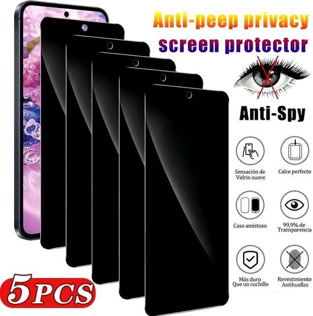 5 Stück Anti-Spionage Panzerglas Displayschutzfolie für Samsung Galaxy A57 A56 A37 A36 A35 A25 A07 A16 A17 A23 A26 A33 A53 - Bild 1