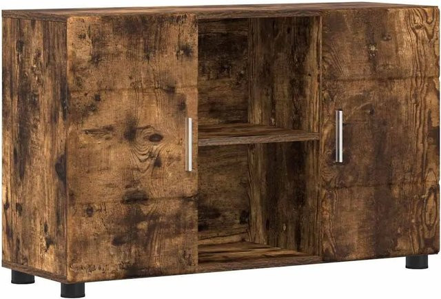 vidaXL Sideboard FLORIN in Geräucherte Eiche, modern, Braun, B/T/H: 88,5 x 30,5 x 55,5 cm - Bild 1