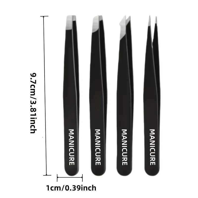 Ouriner Augenbrauen-Pinzetten-Set aus Edelstahl, Unisex - Bild 3