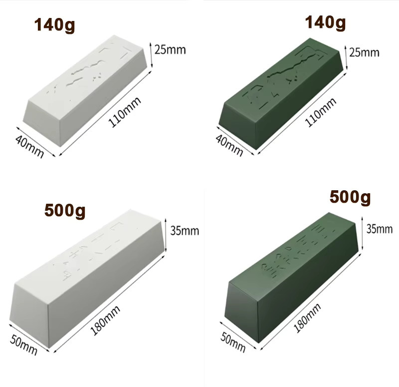 Polierpaste für Edelstahl und Metalle in Grün und Weiß, 140g oder 500g - Bild 4