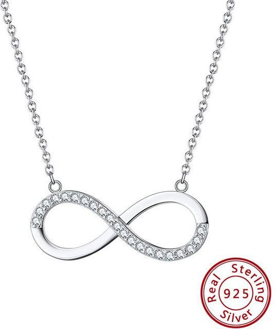 Halskette 925 Silber, Diamant, Zirkonia, Damen - Bild 1