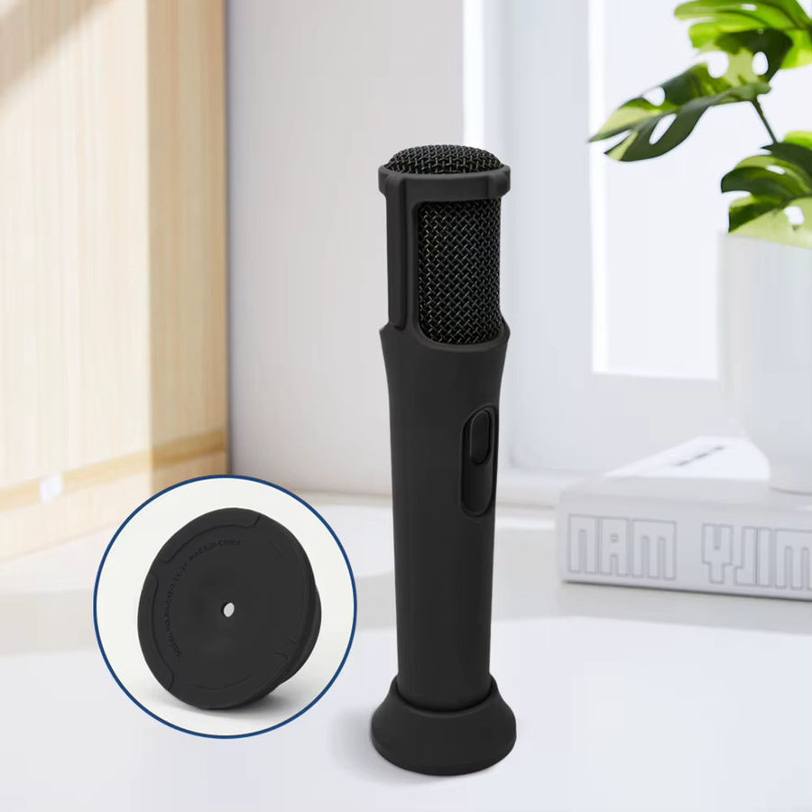 Silikon Schutzhülle für JBL PartyBox Drahtlose Mikrofone in Schwarz als Anti-Roll Mikrofon Ständer und Zubehör - Bild 3