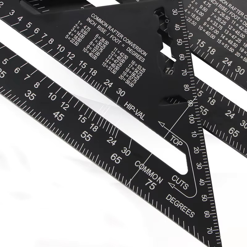 7-Zoll Tischlerwinkel aus Aluminiumdruckgusslegierung in Schwarz für Holzbearbeitung und Tischlerei - Bild 5