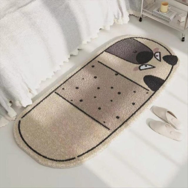 Rutschfester Plüschteppich in Katzenform von Yiran Furniture für Kinderzimmer und Wohnzimmer, Breite: 30 cm, Tiefe: 20 cm - Bild 1