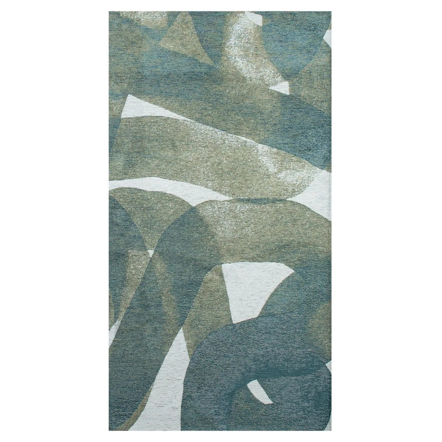 Lola&Moi Teppich modern in Teal und Silber, B/T: 80 x 150 cm - Bild 2