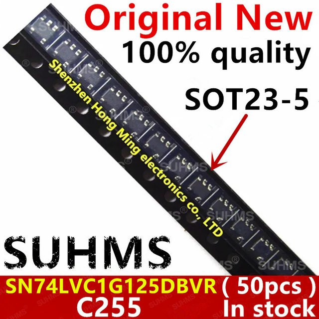 SN74LVC1G125DBVR 74LVC1G125 Bus Buffer IC in Schwarz im SOT23-5 Gehäuse - Bild 1