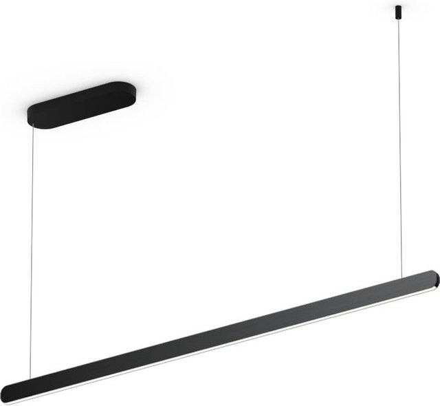 Occhio Mito linear volo 140 up LED-Pendelleuchte in Schwarz matt mit Black Phantom Kopf und Occhio air Modul für deine Raumbeleuchtung - Bild 1