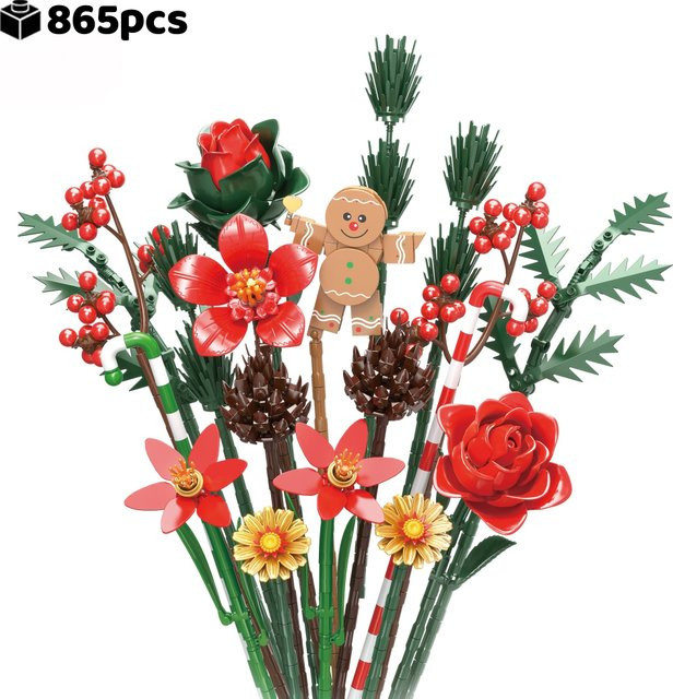 HUATEC Blumenstrauß Bausteine Set, Weihnachten, ab 14 Jahren - Bild 1