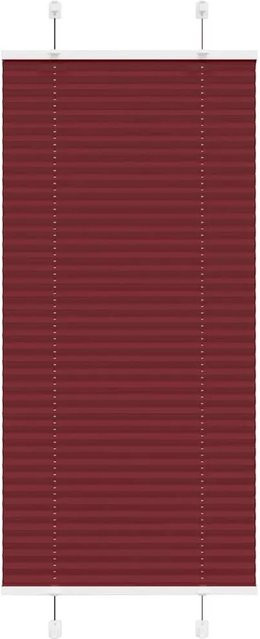 vidaXL Plissee Bordeauxrot, semi-transparent, Polyester, B: 65 cm, H: 150 cm - Bild 1