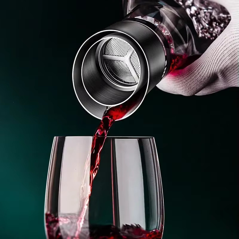 Kreatives Kristallglas Wein und Whisky Dekanter Set aus bleifreiem Glas, 1,5 l - Bild 3