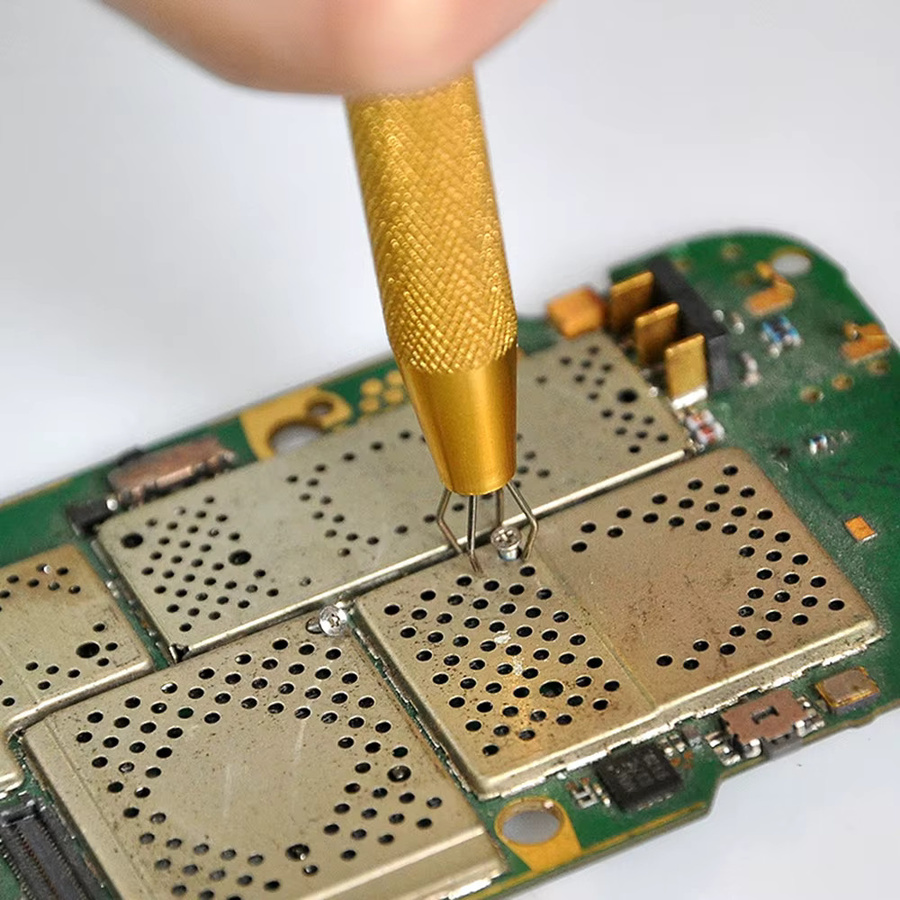 Lefavor Komponentengreifer mit vier Krallen in Gold für IC, BGA-Chips und elektronische Reparaturen - Bild 2
