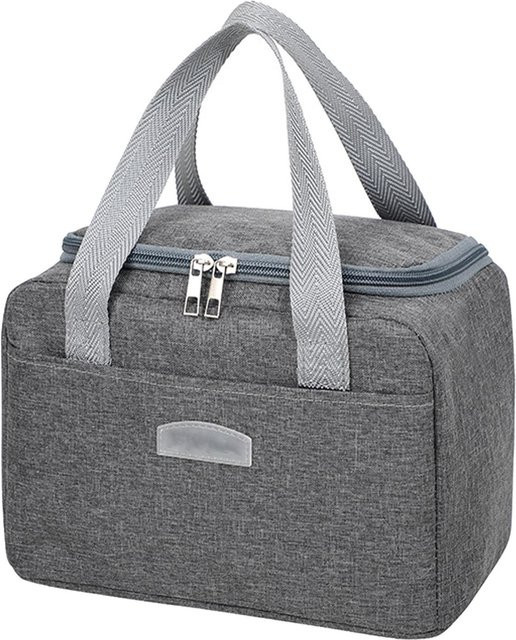 Isolierte Lunchtasche von CosyHome in Grau, wasserdicht mit großer Kapazität und robustem Griff - Bild 1