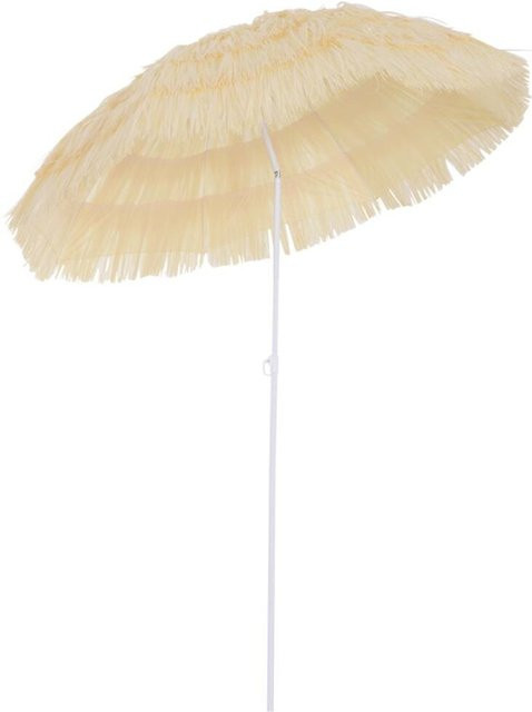 Outsunny Hawaiischirm beige aus Stahl und Polyester, Höhe: 190 cm, Durchmesser: 160 cm - Bild 1