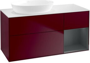 V&B Waschtischunterschrank Finion mit Wandbeleuchtung, Farbe: Weiß, Breite: 120 cm, Tiefe: 50,1 cm - Bild 1