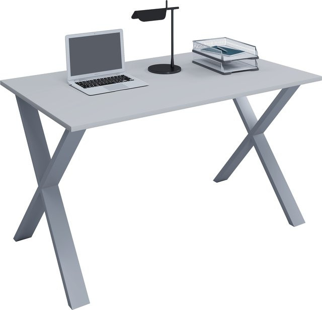 VCM Schreibtisch Lona X aus Holz mit Metallfüßen, H x B x T: 76 x 140 x 80 cm - Bild 1