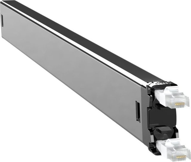 PATCHBOX PLUS+ Kupferkassette einziehbar Cat6a in Silber und Weiß - Bild 1