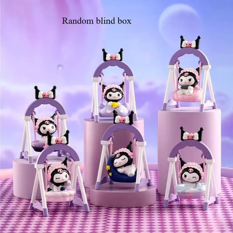 Sanrio Kuromi Blindbox Niedliche Swing Anime Figur aus Kunststoff, Mehrfarbig, Schreibtisch-Dekoration und Spielzeug für Kinder - Bild 3