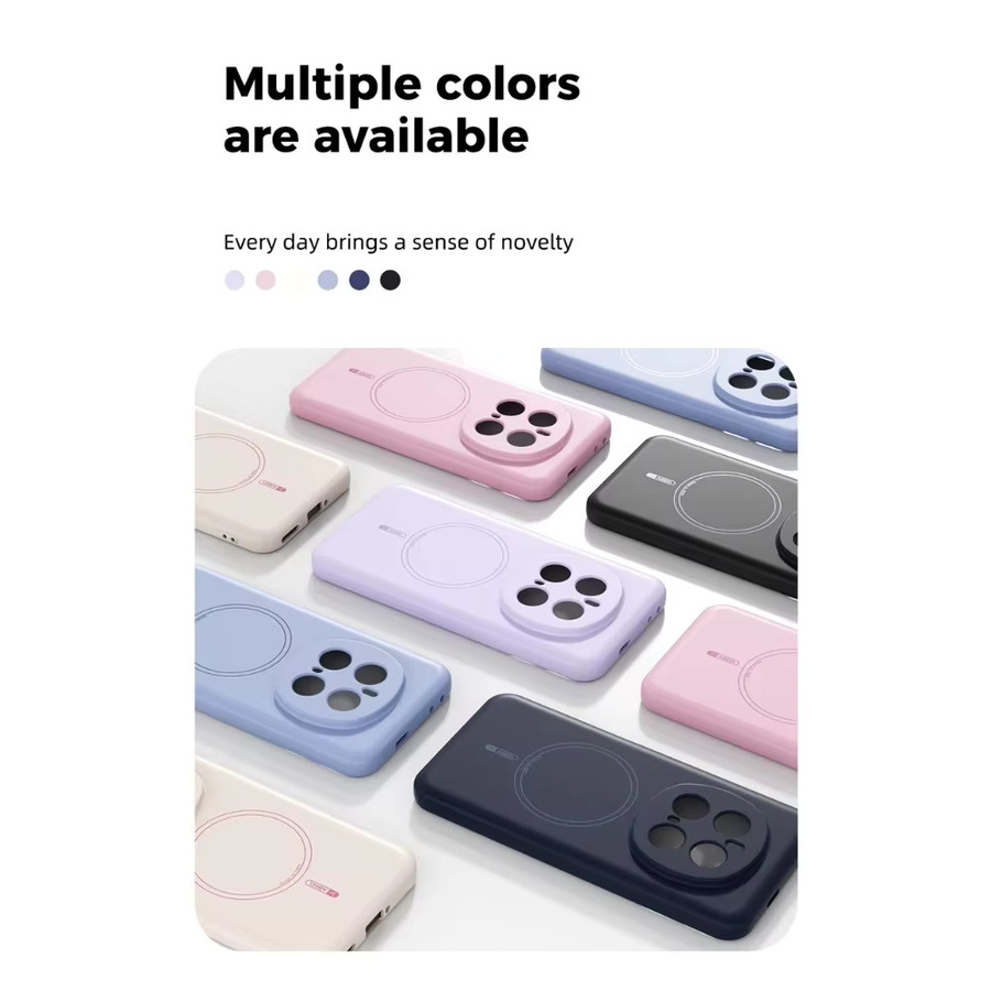 Silikon Magnet Handyhülle für Honor Magic 8 7 Pro in Pink, weiche und stoßfeste matte Schutzhülle mit kabellosem Ladekompatibilität - Bild 3