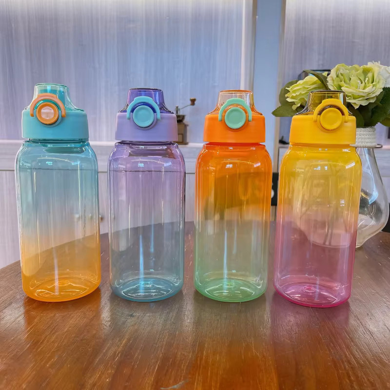 Lusqi Aromatisierte Wasserflasche mit Geschmacksring, gefrostet, 1000ml, Multicolor - Bild 3