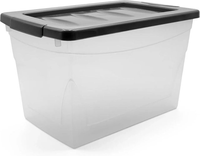 BigDean Aufbewahrungsbox Budget Line mit Deckel aus Plastik, transparent, 30 L, B: 30,5 cm, T: 30,5 cm, H: 30,0 cm - Bild 1