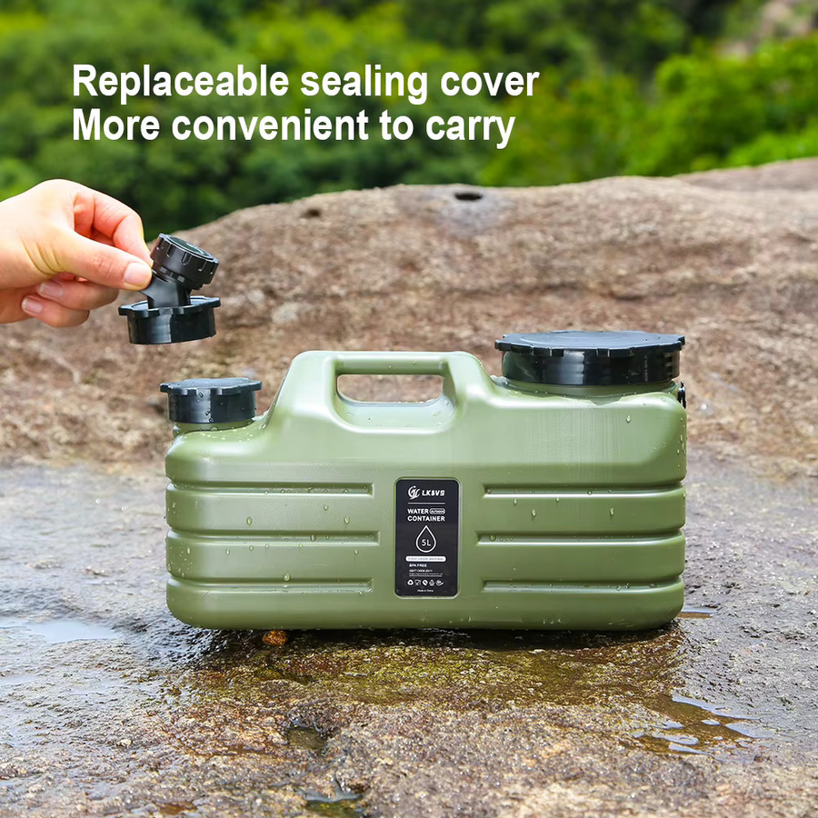 APWIKOGER Wasserspeicherbehälter mit Zapfhahn in Grün, BPA-freier Outdoor-Aufbewahrungsbehälter für Camping und Reisen - Bild 2